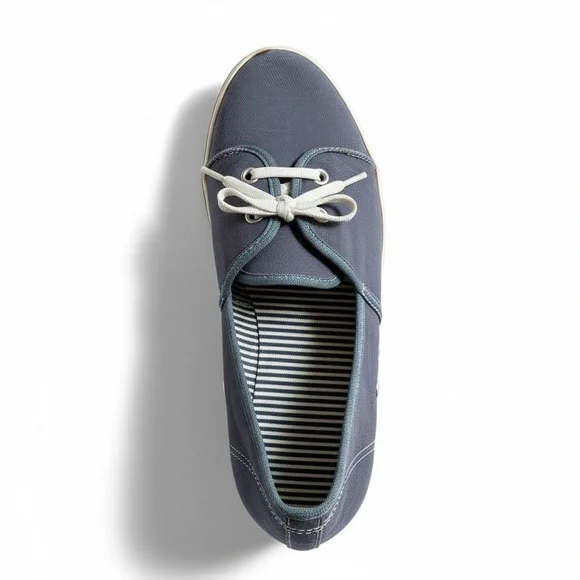 Converse One Star Canvas Wedge Sneakers Blue Shoes Casual Streetwear Size 10 - Picture 2 of 8